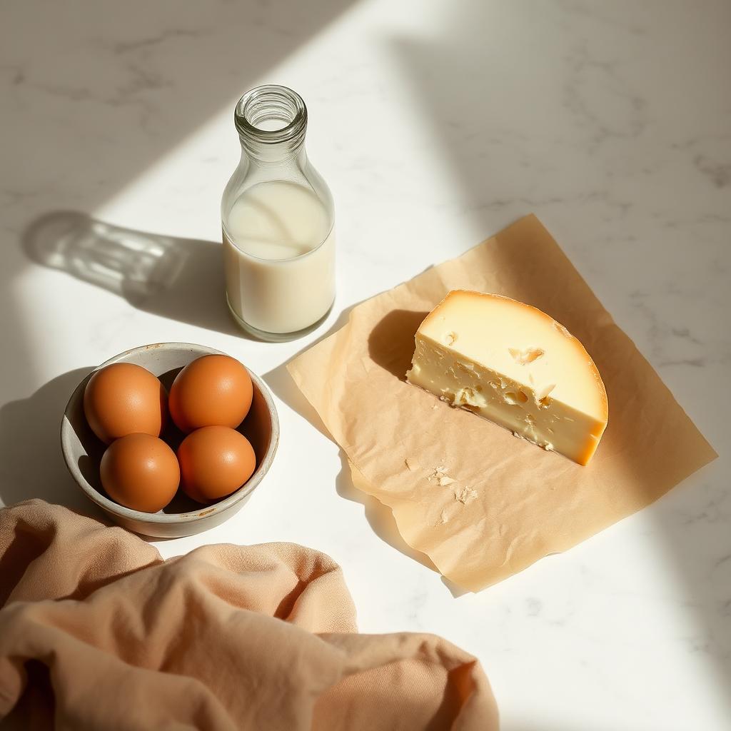 Dairy, Cheese & Eggs — editorial still life